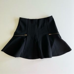 Papaya Black High-Waisted Mini Skirt, Medium